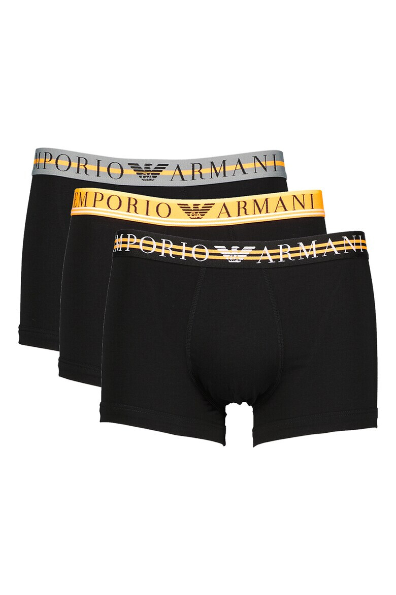 Emporio Armani Underwear Боксерки с лого на талията - 3 чифта - Pepit.bg