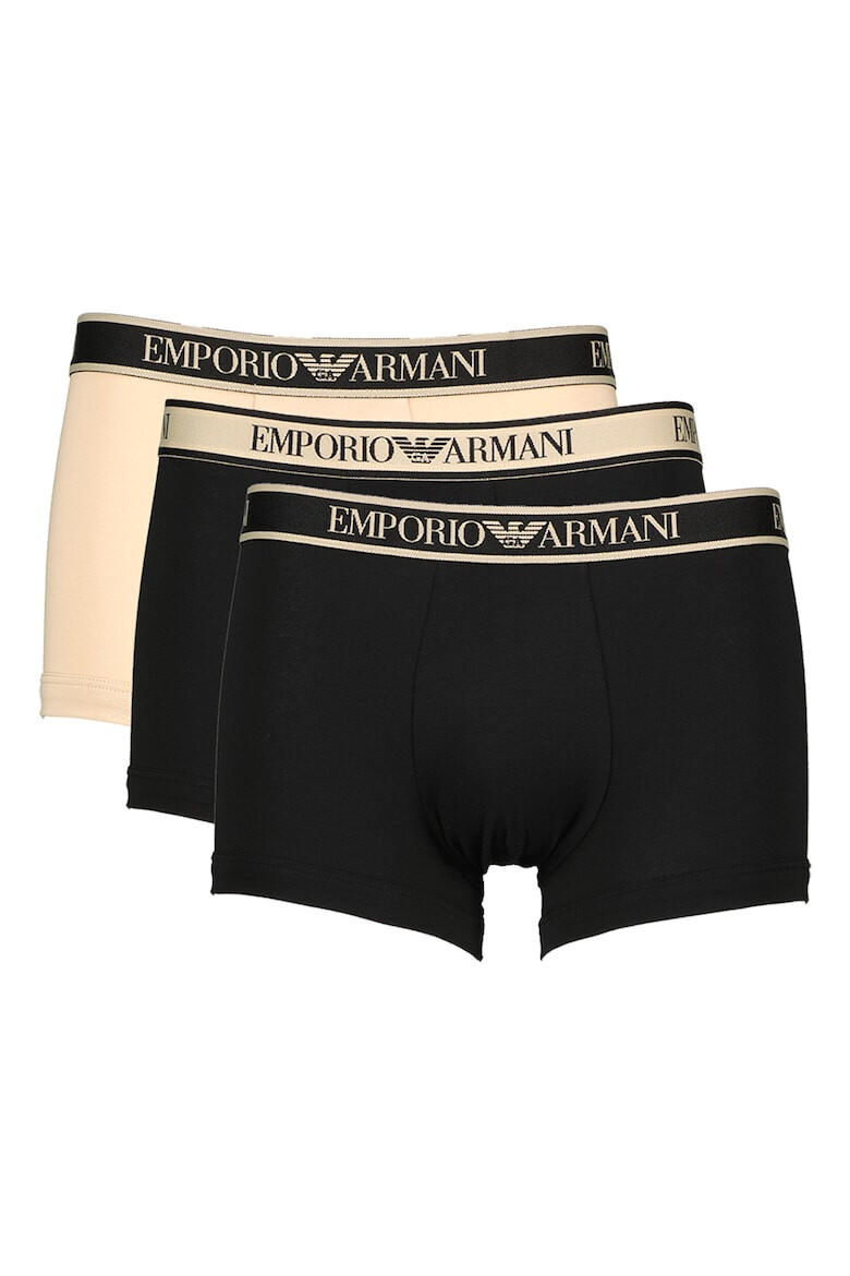 Emporio Armani Underwear Боксерки с лого на талията - 3 чифта - Pepit.bg