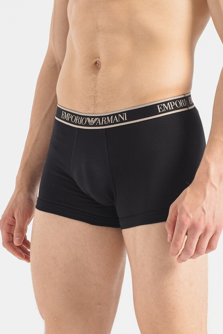 Emporio Armani Underwear Боксерки с лого на талията - 3 чифта - Pepit.bg