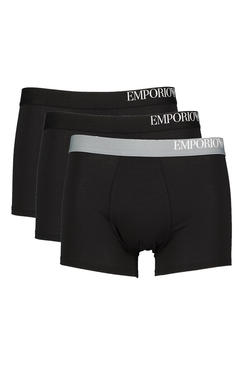 Emporio Armani Underwear Боксерки с лого на талията - 3 чифта - Pepit.bg