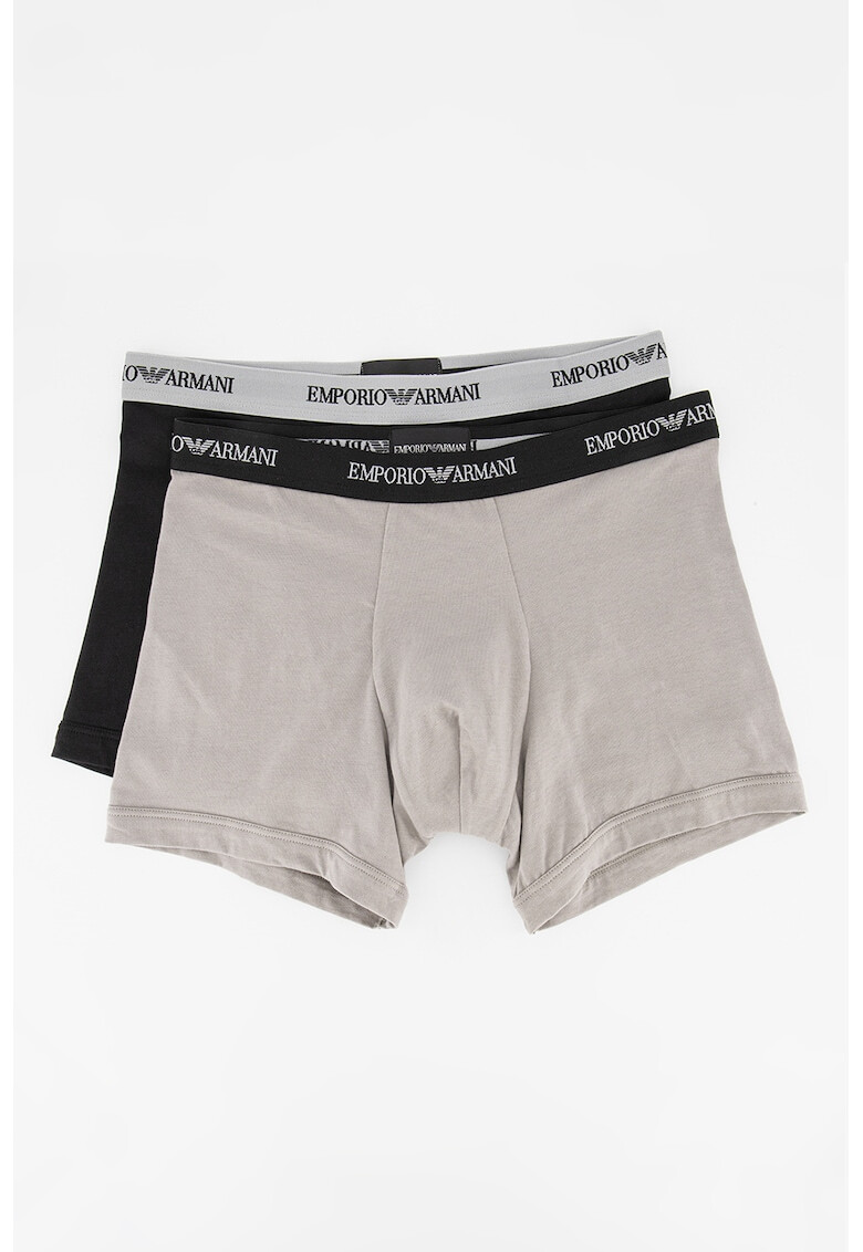 Emporio Armani Underwear Боксерки с лого на талията - 2 чифта - Pepit.bg