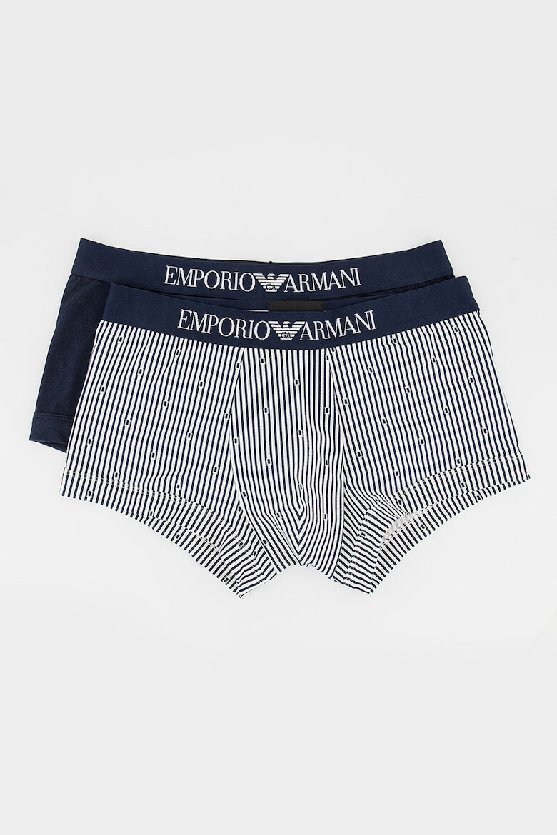 Emporio Armani Underwear Боксерки с лого на талията - 2 чифта - Pepit.bg