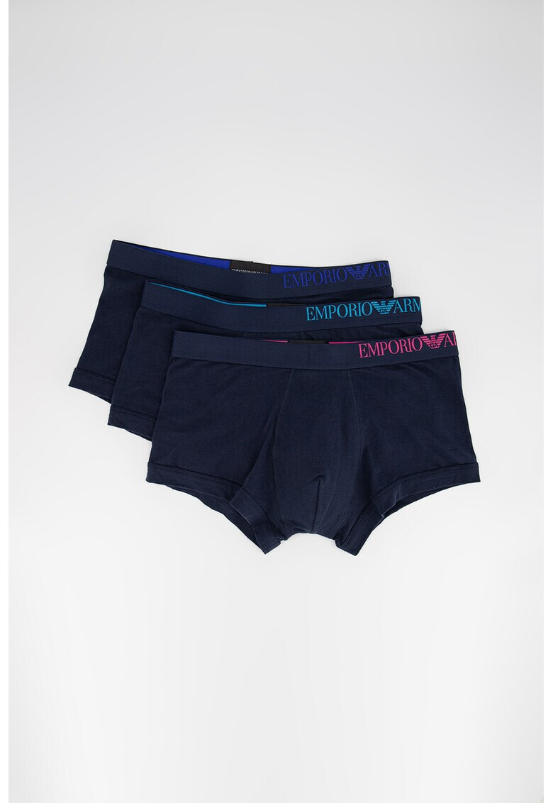 Emporio Armani Underwear Боксерки с лого на талията - 3 чифта - Pepit.bg