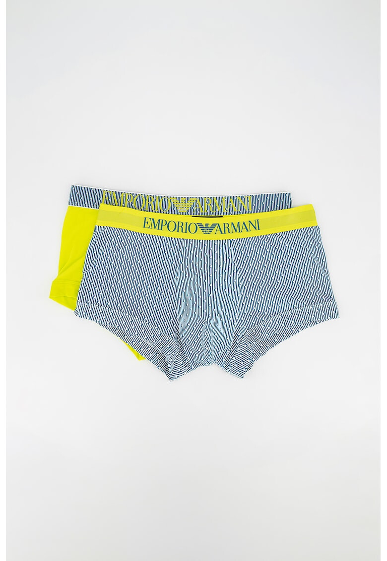 Emporio Armani Underwear Боксерки с разнороден десен - 2 чифта - Pepit.bg