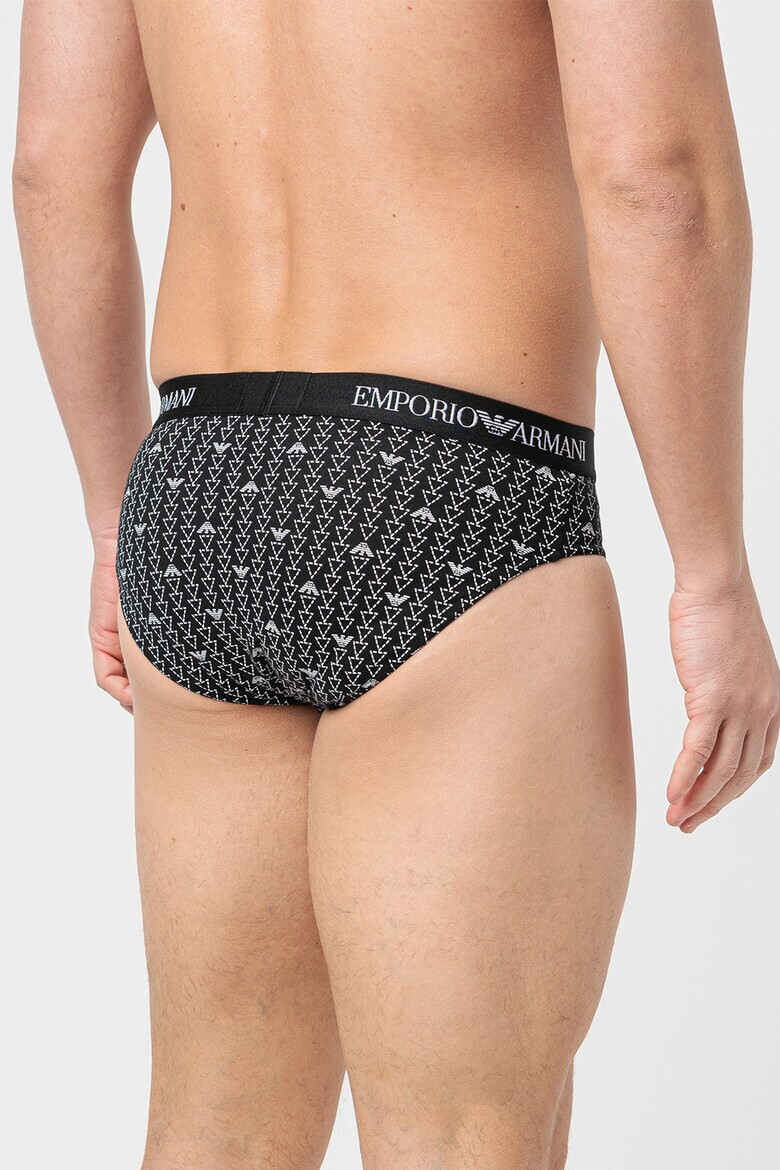 Emporio Armani Underwear Памучни слипове с лого - 3 чифта - Pepit.bg