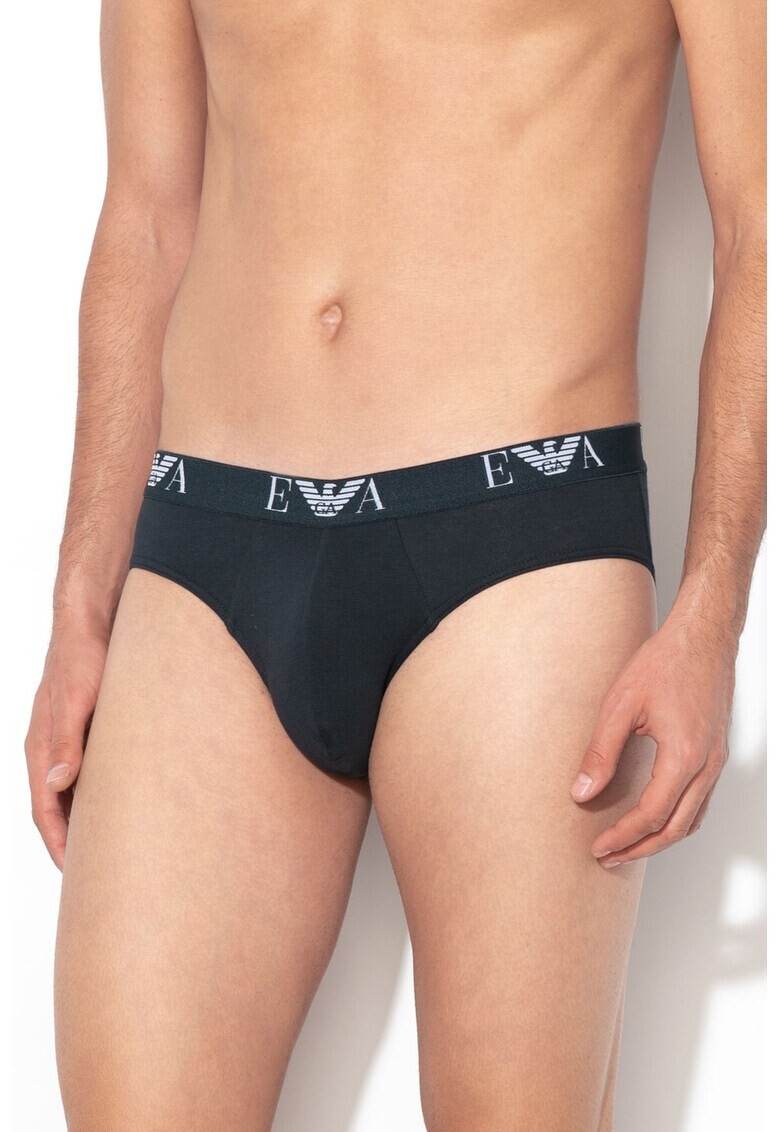 Emporio Armani Underwear Слипове с лого на талията - 2 чифта - Pepit.bg