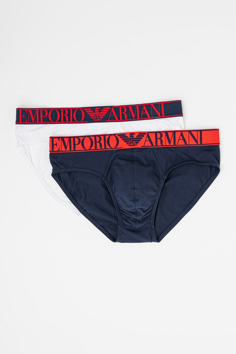 Emporio Armani Underwear Слипове с лого - 2 чифта - Pepit.bg