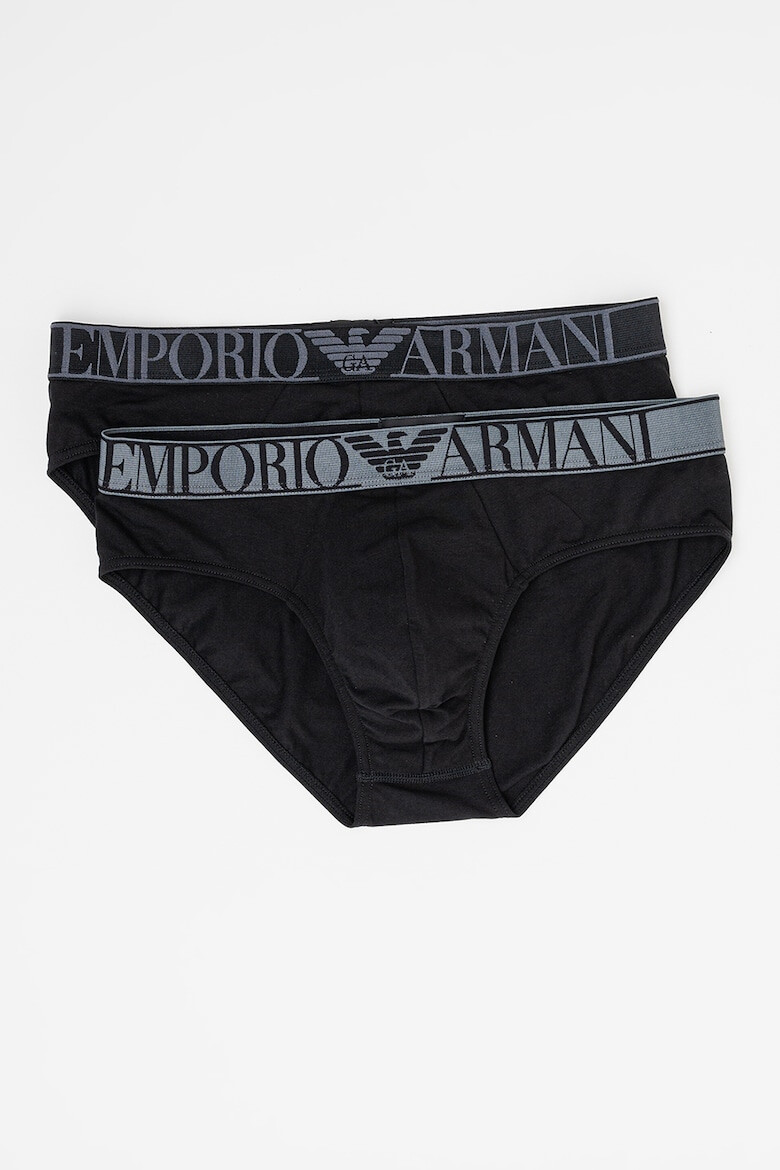 Emporio Armani Underwear Слипове с лого - 2 чифта - Pepit.bg