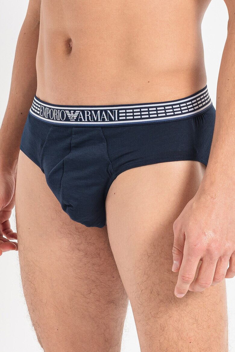 Emporio Armani Underwear Слипове с лого - 3 чифта - Pepit.bg