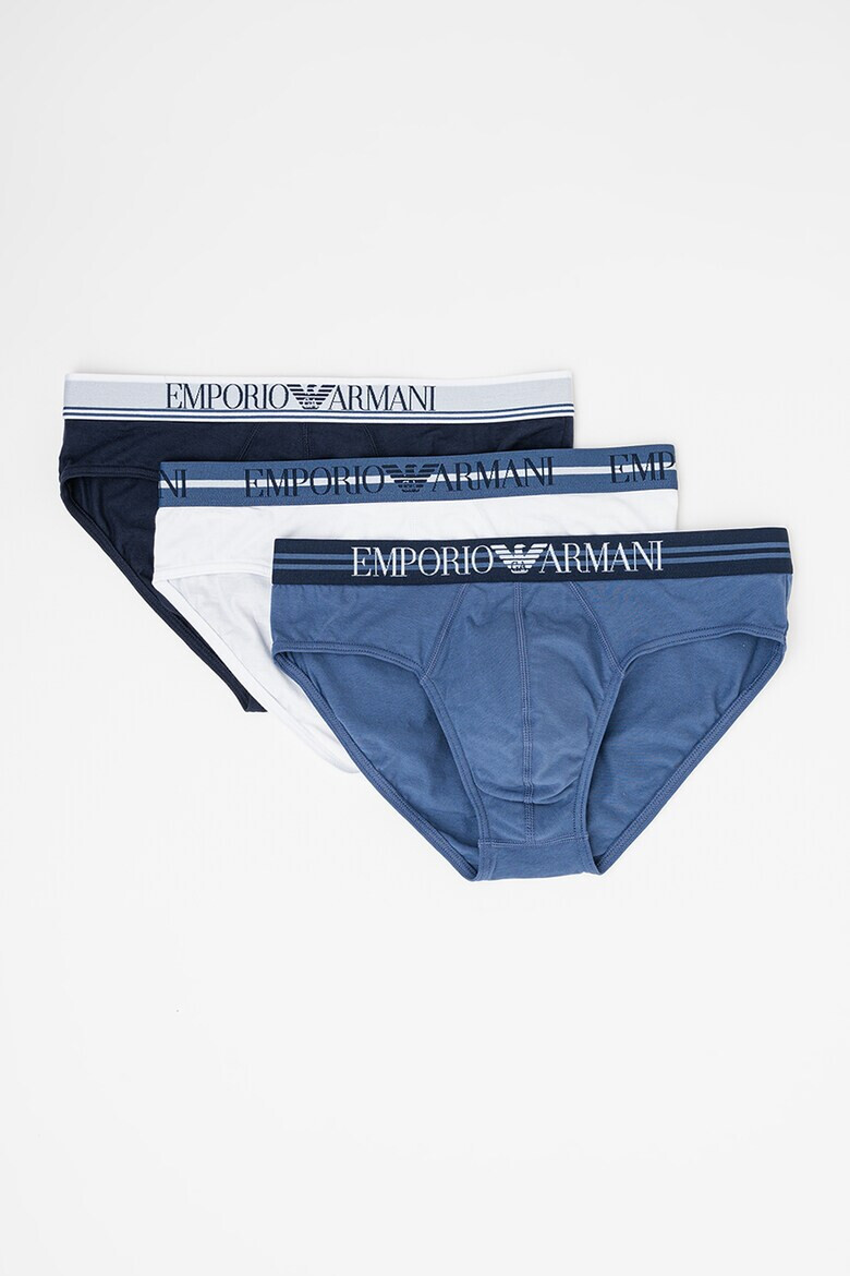 Emporio Armani Underwear Слипове с лого - 3 чифта - Pepit.bg