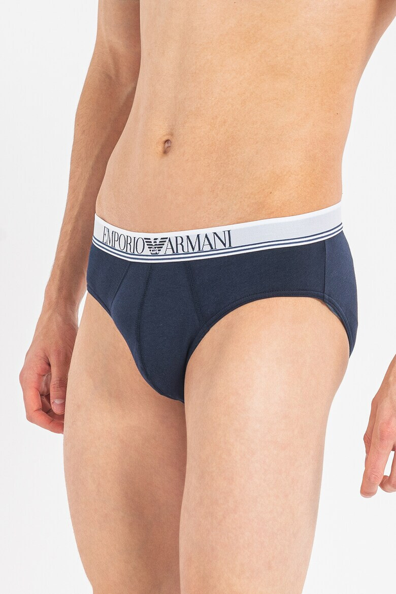 Emporio Armani Underwear Слипове с лого - 3 чифта - Pepit.bg