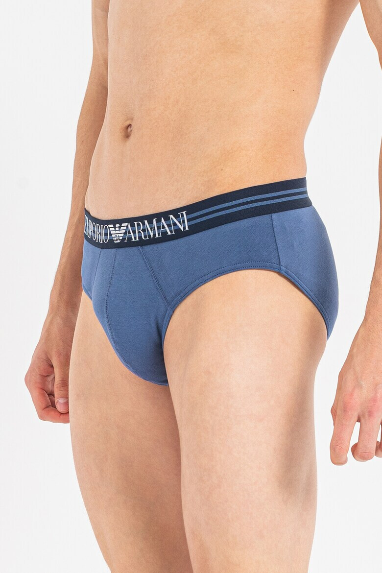 Emporio Armani Underwear Слипове с лого - 3 чифта - Pepit.bg