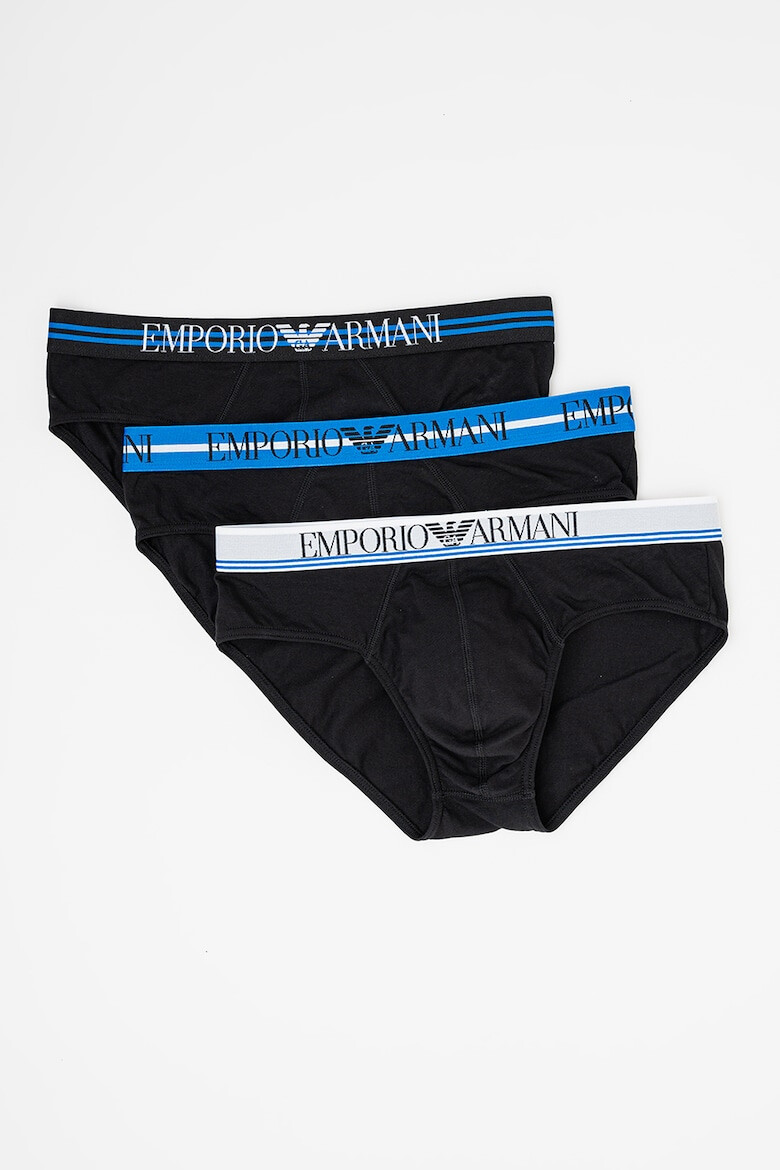 Emporio Armani Underwear Слипове с лого - 3 чифта - Pepit.bg