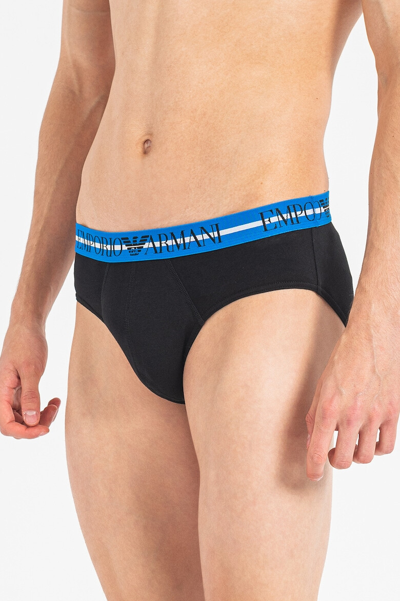 Emporio Armani Underwear Слипове с лого - 3 чифта - Pepit.bg