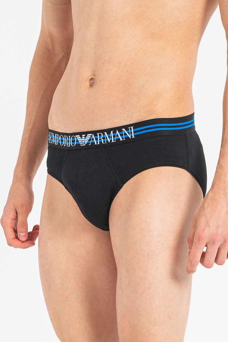 Emporio Armani Underwear Слипове с лого - 3 чифта - Pepit.bg