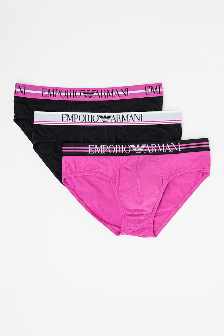 Emporio Armani Underwear Слипове с лого - 3 чифта - Pepit.bg