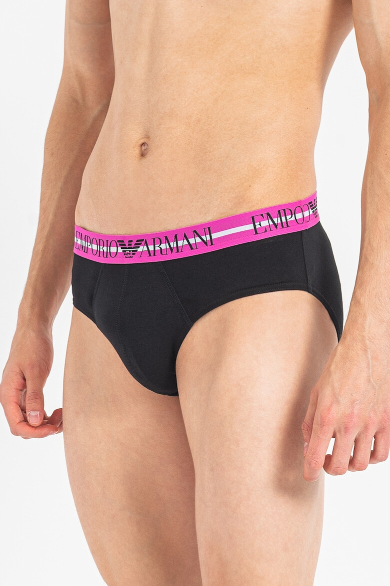 Emporio Armani Underwear Слипове с лого - 3 чифта - Pepit.bg