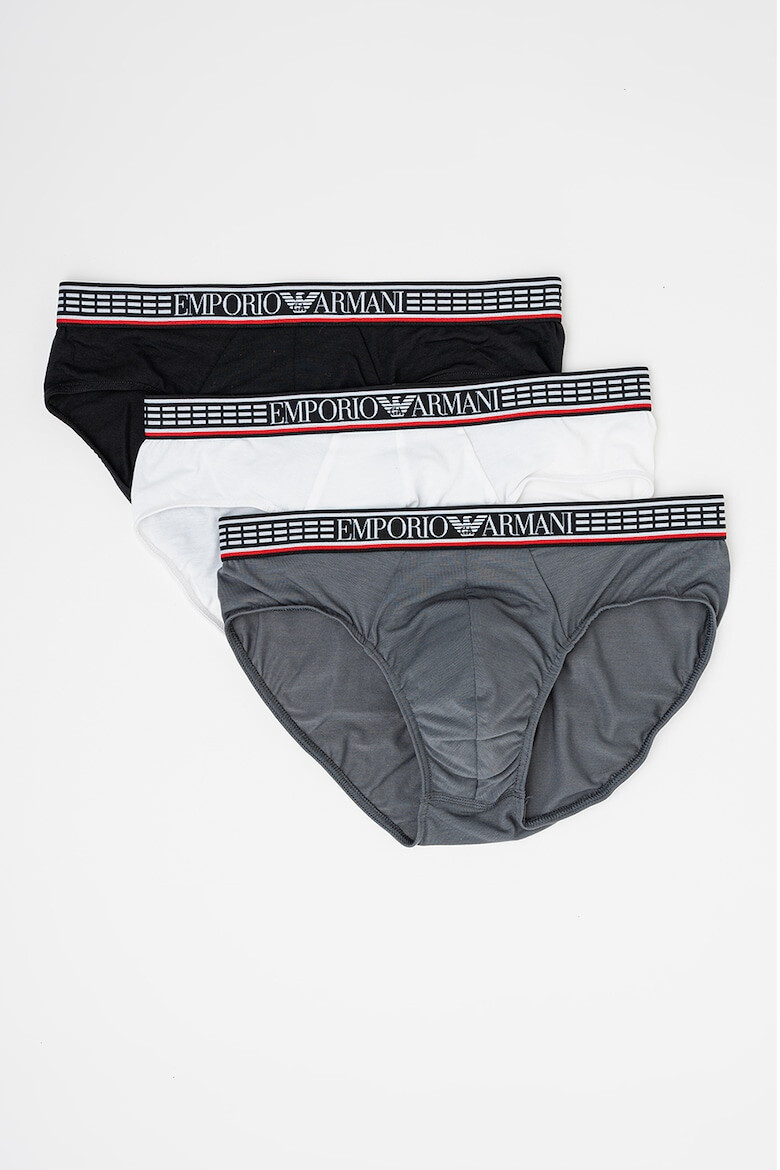 Emporio Armani Underwear Слипове с лого - 3 чифта - Pepit.bg