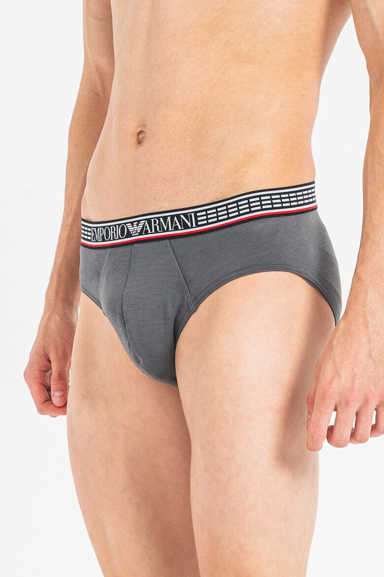 Emporio Armani Underwear Слипове с лого - 3 чифта - Pepit.bg