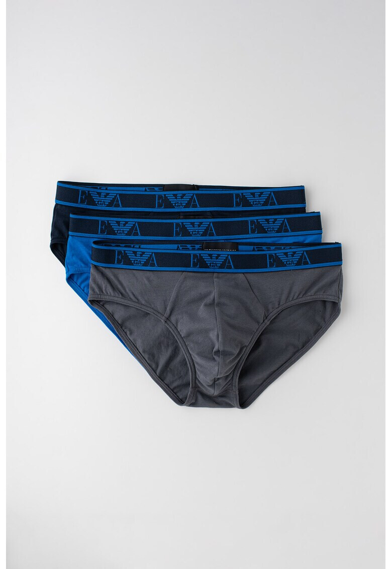 Emporio Armani Underwear Слипове с лого - 3 чифта - Pepit.bg