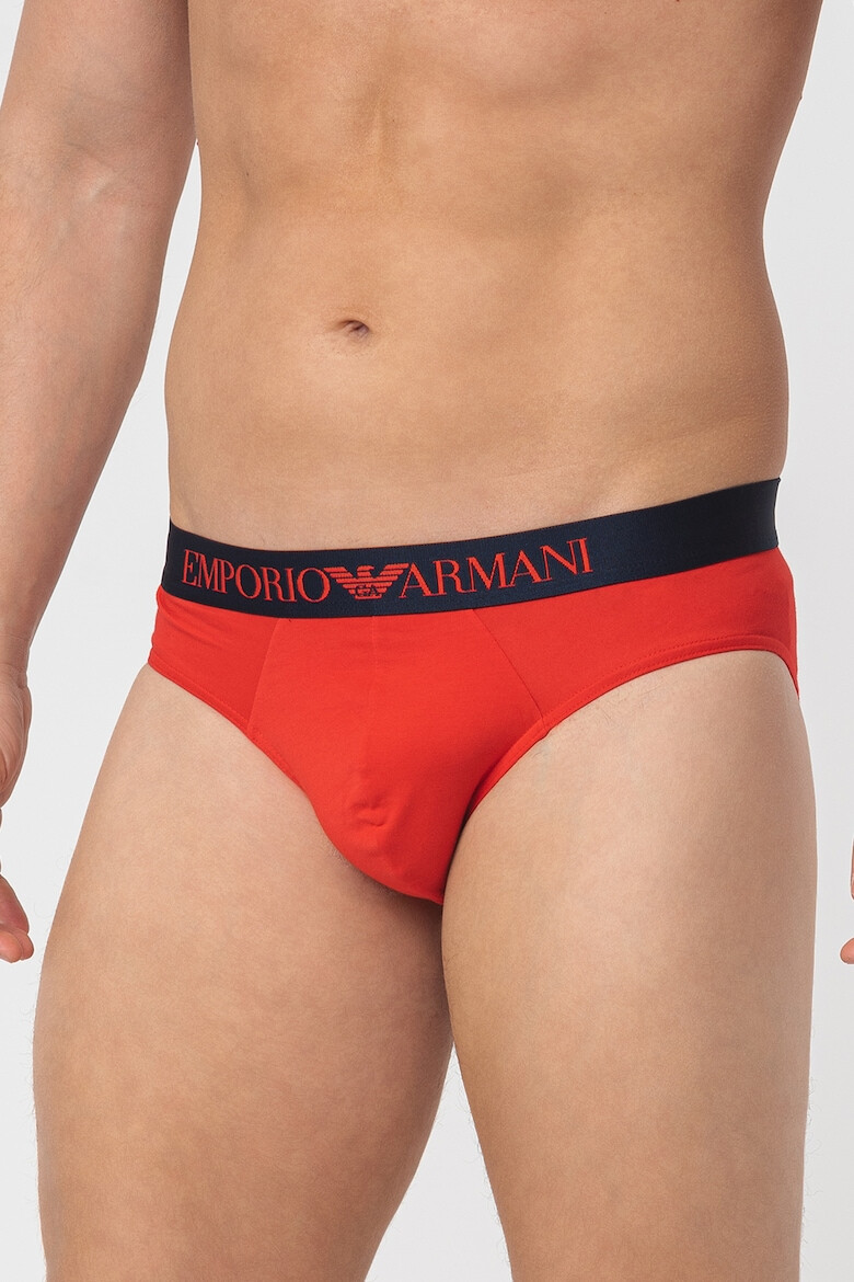 Emporio Armani Underwear Слипове с лого на талията - 2 чифта - Pepit.bg