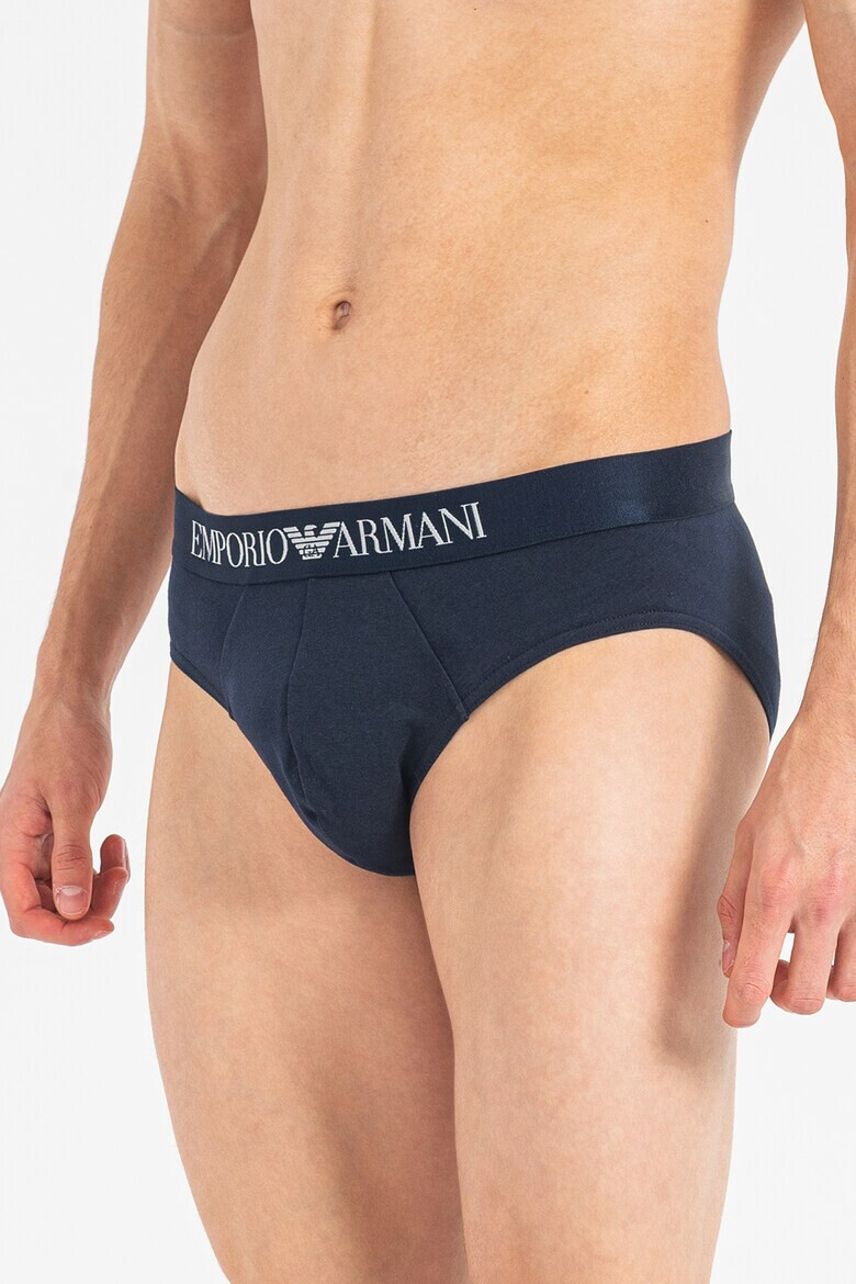 Emporio Armani Underwear Слипове с лого на талията - 2 чифта - Pepit.bg