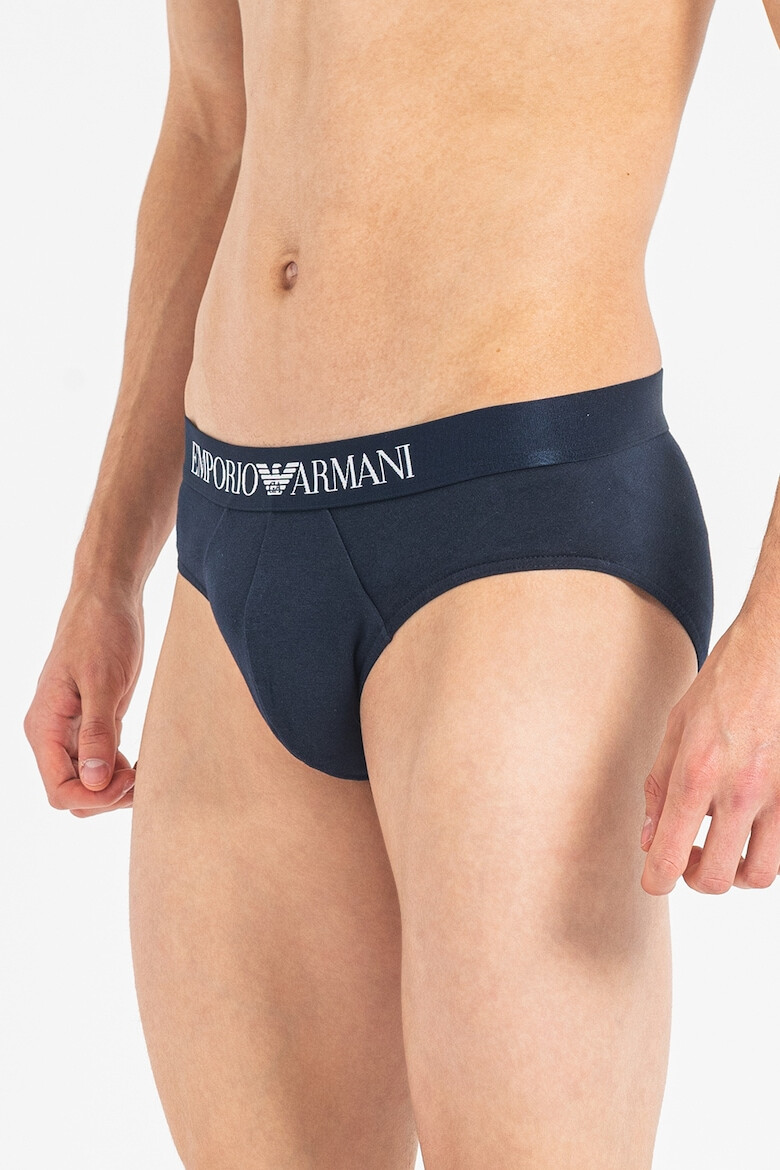 Emporio Armani Underwear Слипове с лого на талията - 2 чифта - Pepit.bg