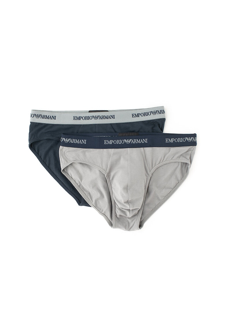 Emporio Armani Underwear Слипове с лого на талията - 2 чифта - Pepit.bg