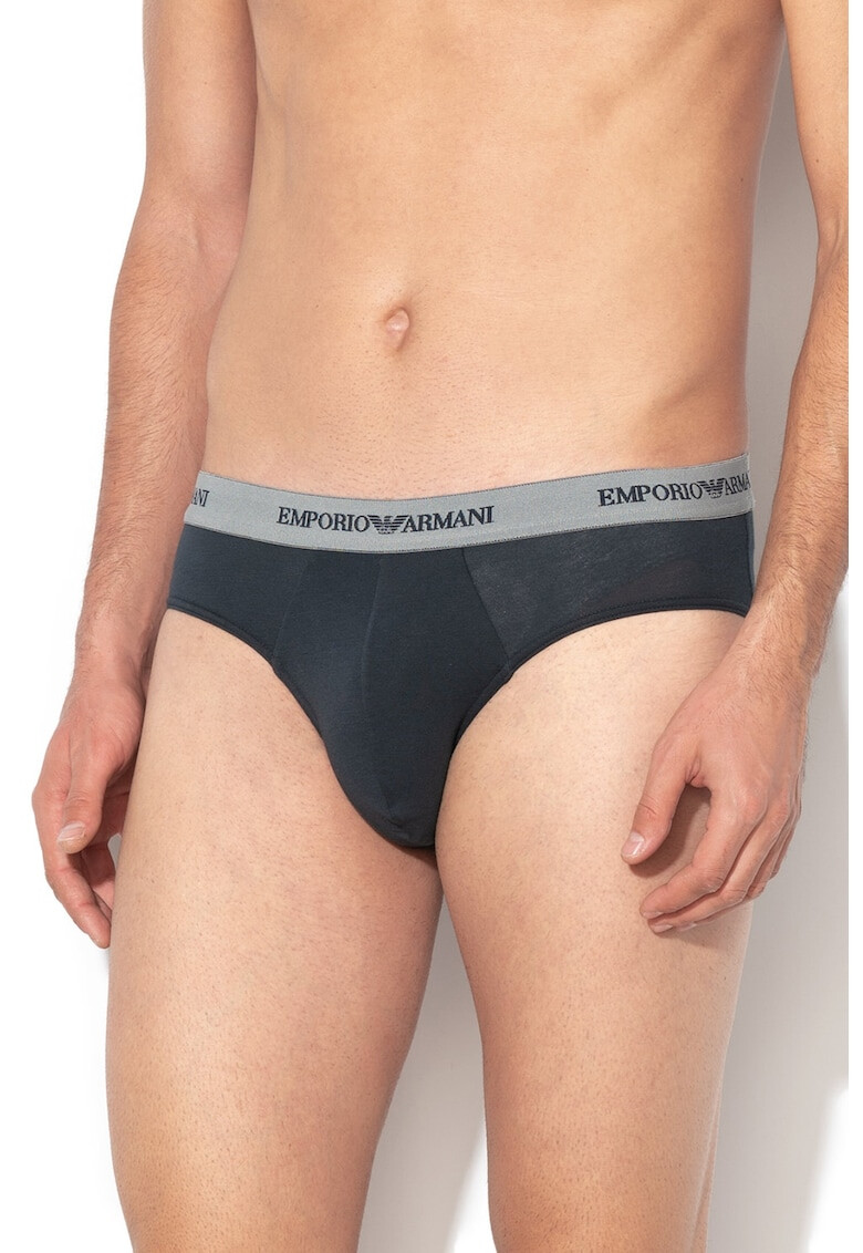 Emporio Armani Underwear Слипове с лого на талията - 2 чифта - Pepit.bg