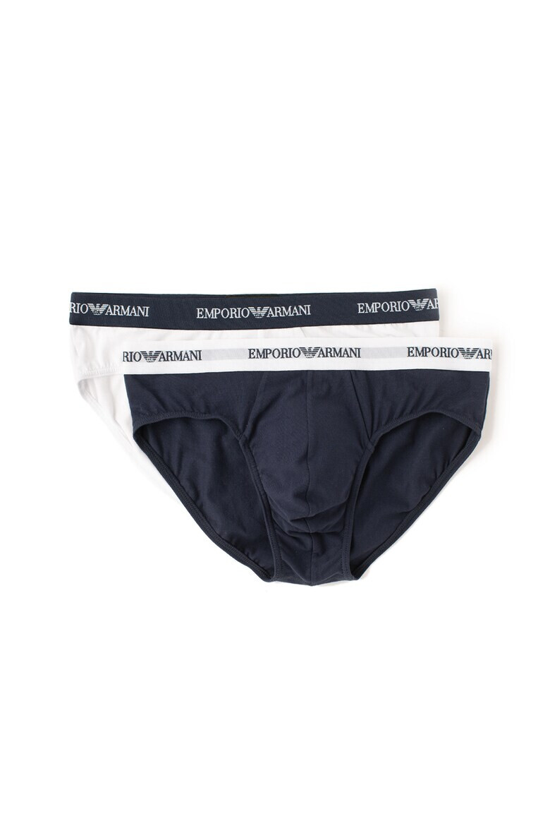 Emporio Armani Underwear Слипове с лого на талията - 2 чифта - Pepit.bg