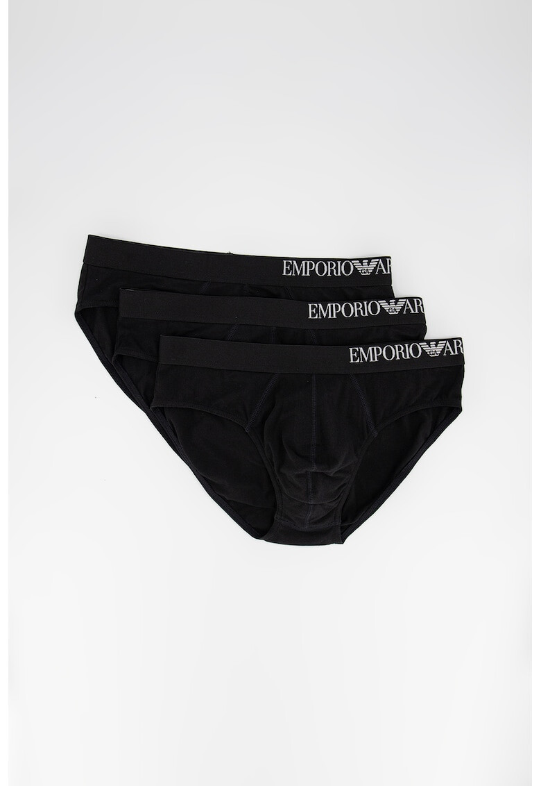 Emporio Armani Underwear Слипове с лого на талията 3 чифта - Pepit.bg