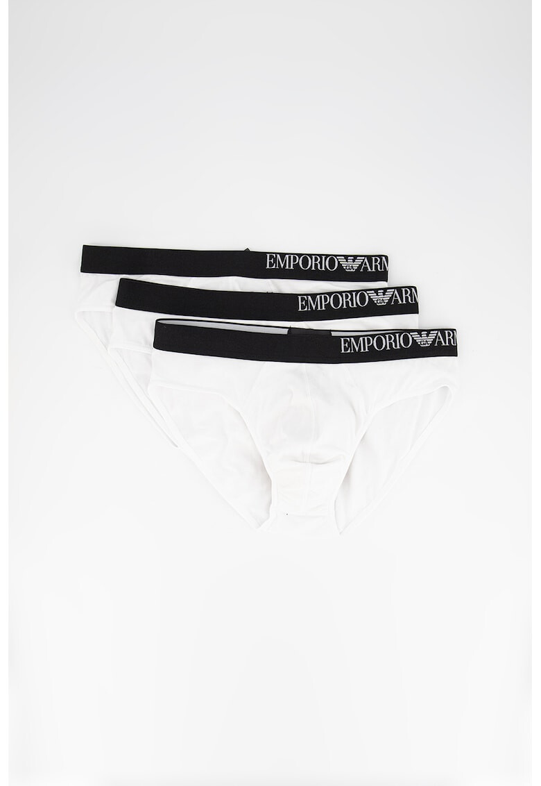 Emporio Armani Underwear Слипове с лого на талията 3 чифта - Pepit.bg