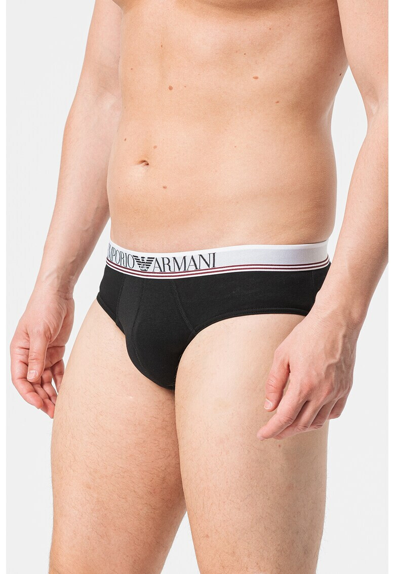 Emporio Armani Underwear Слипове с лого на талията - 3 чифта - Pepit.bg