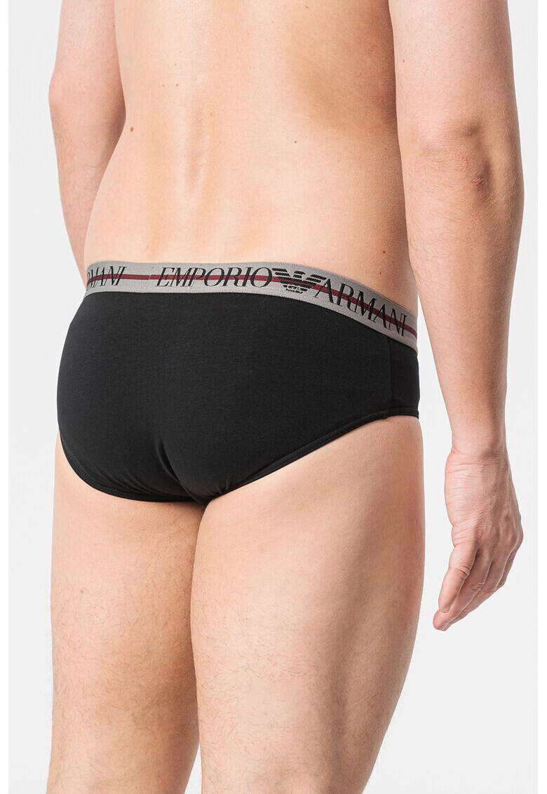 Emporio Armani Underwear Слипове с лого на талията - 3 чифта - Pepit.bg