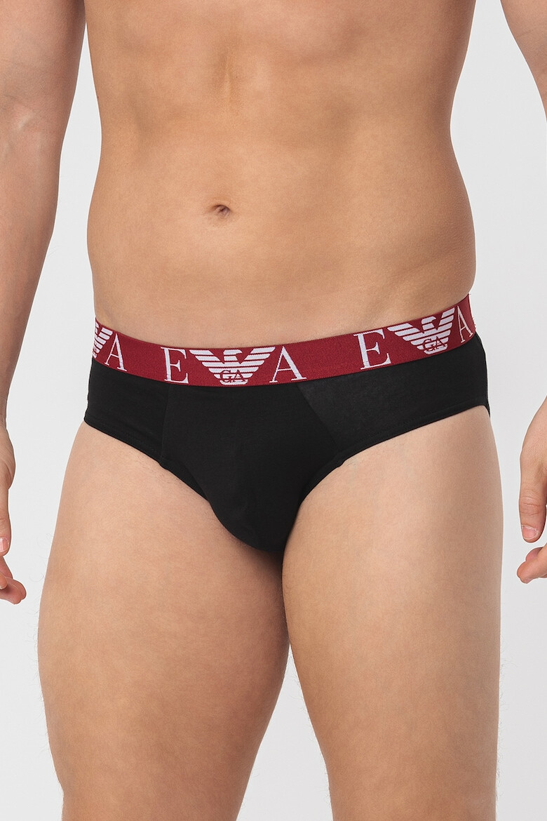 Emporio Armani Underwear Слипове с памук - 3 чифта - Pepit.bg