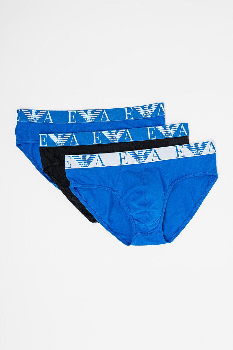 Emporio Armani Underwear Слипове с памук - 3 чифта - Pepit.bg