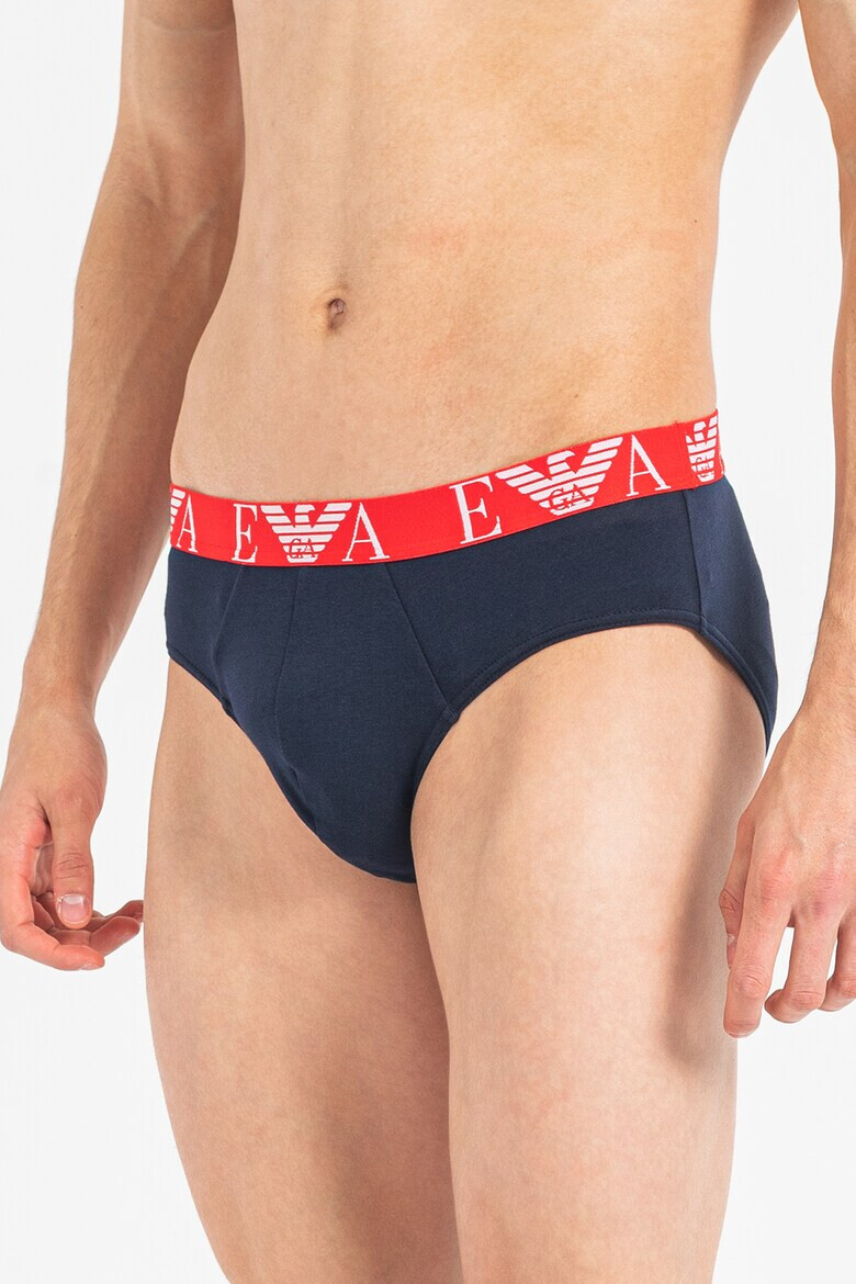 Emporio Armani Underwear Слипове с памук - 3 чифта - Pepit.bg