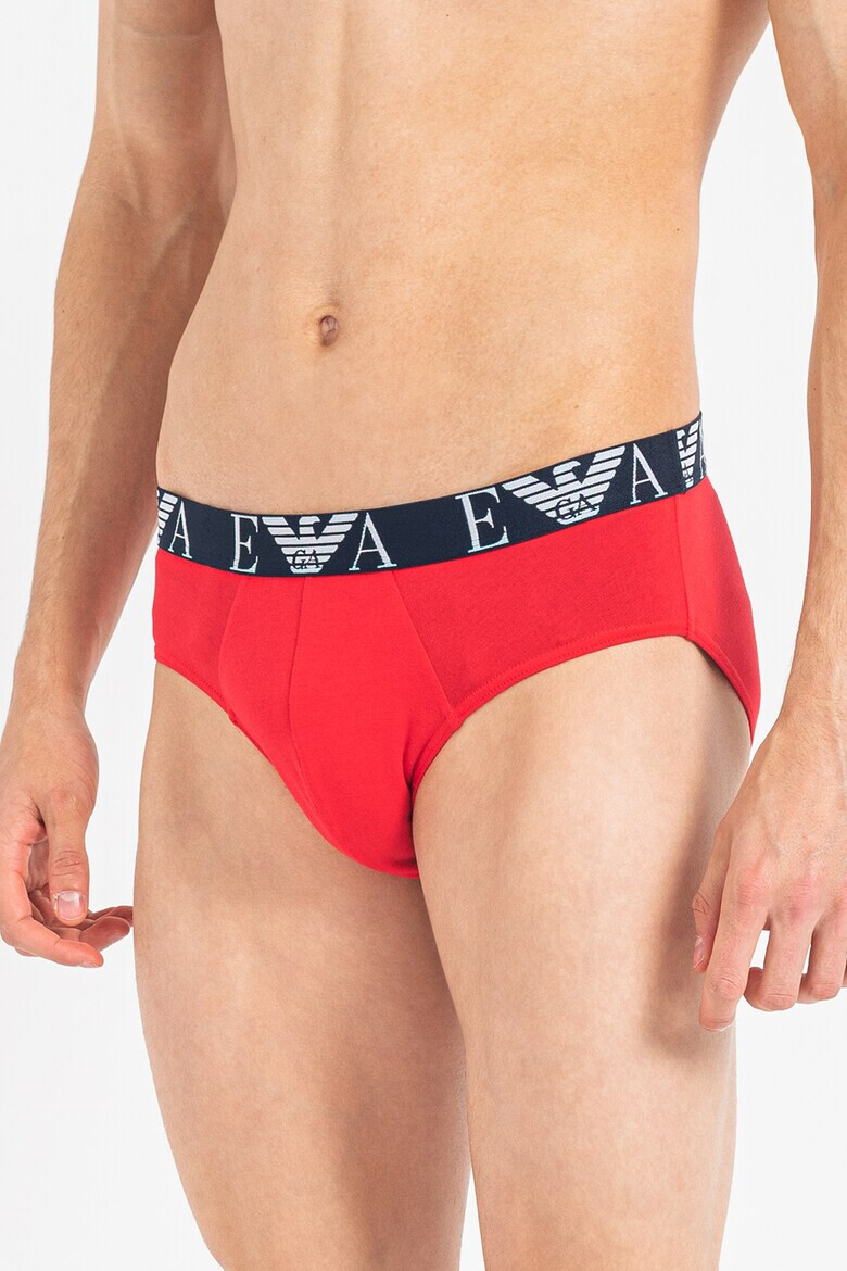 Emporio Armani Underwear Слипове с памук - 3 чифта - Pepit.bg