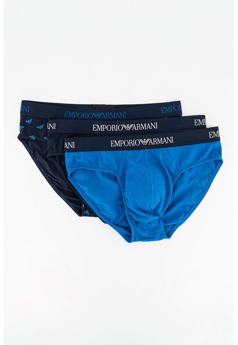 Emporio Armani Underwear Слопове с лого на талията - 3 чифта - Pepit.bg