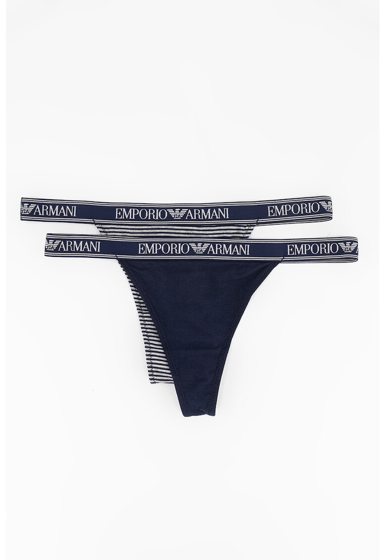 Emporio Armani Underwear Танга с лого - 2 чифта - Pepit.bg