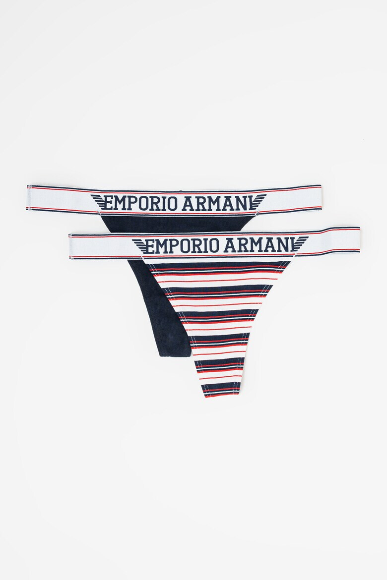 Emporio Armani Underwear Танга на лога - 2 чифта - Pepit.bg