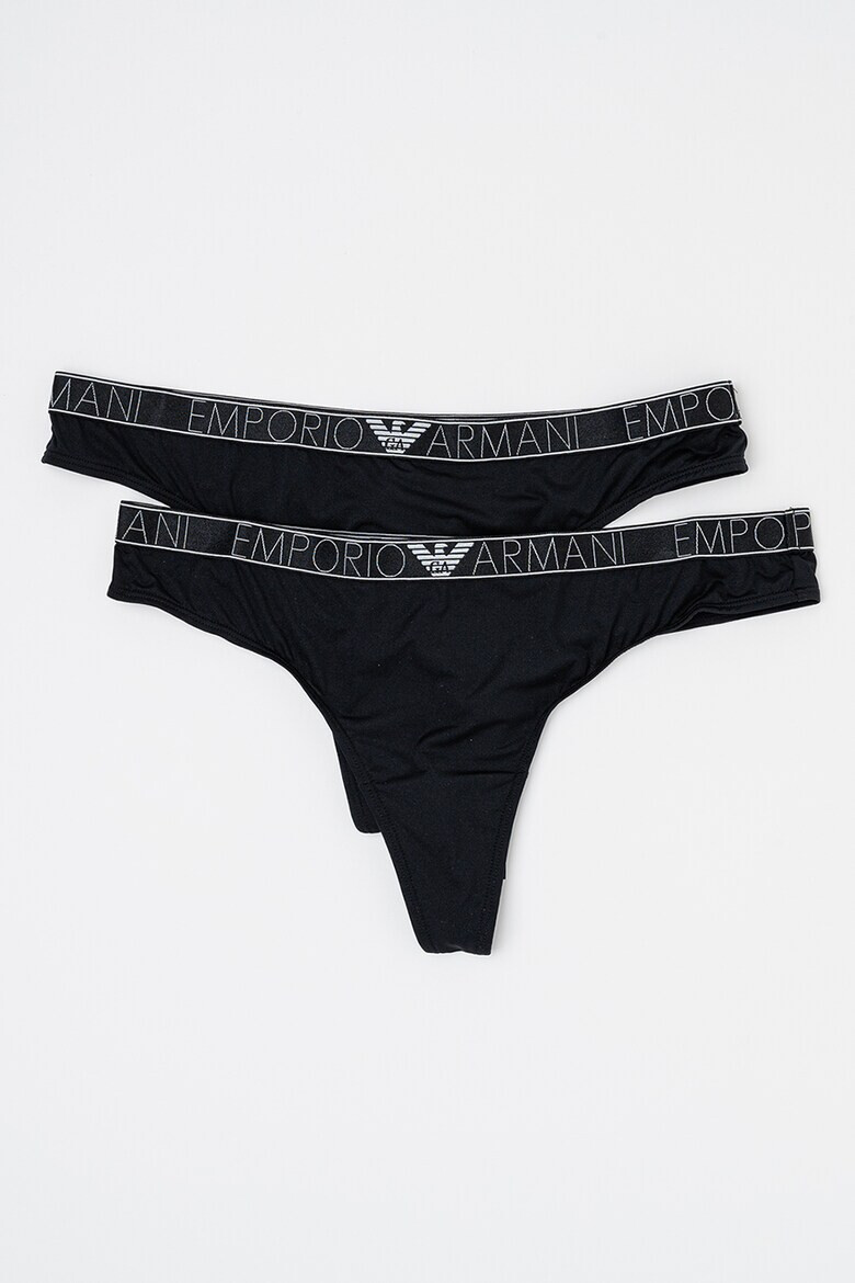 Emporio Armani Underwear Танга с лого - 2 чифта - Pepit.bg