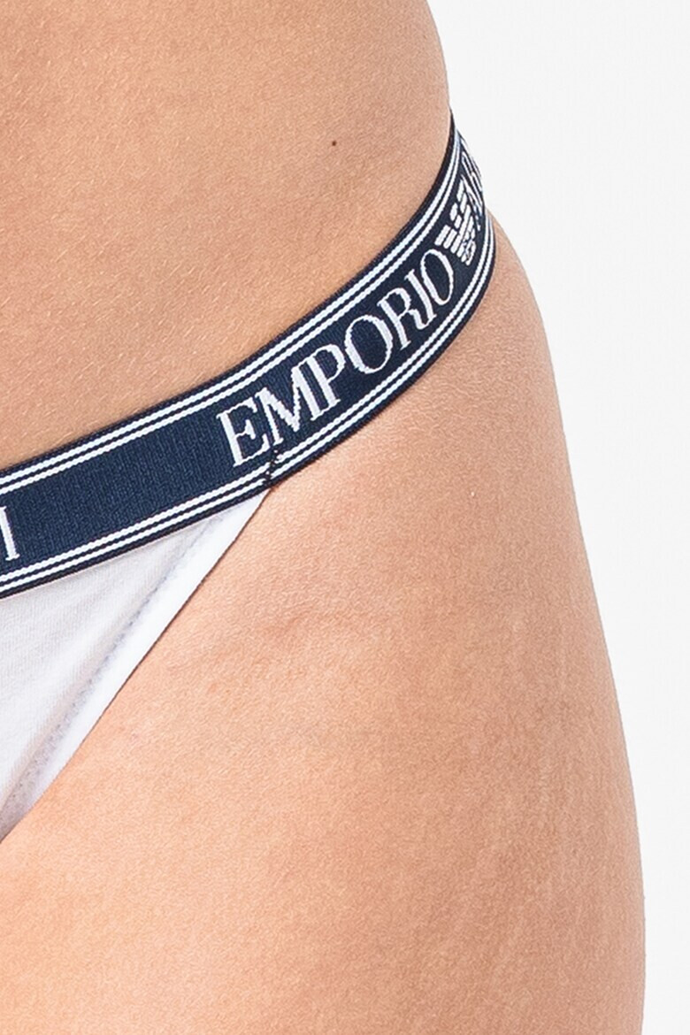 Emporio Armani Underwear Танга с лого на талията - 2 чифта - Pepit.bg