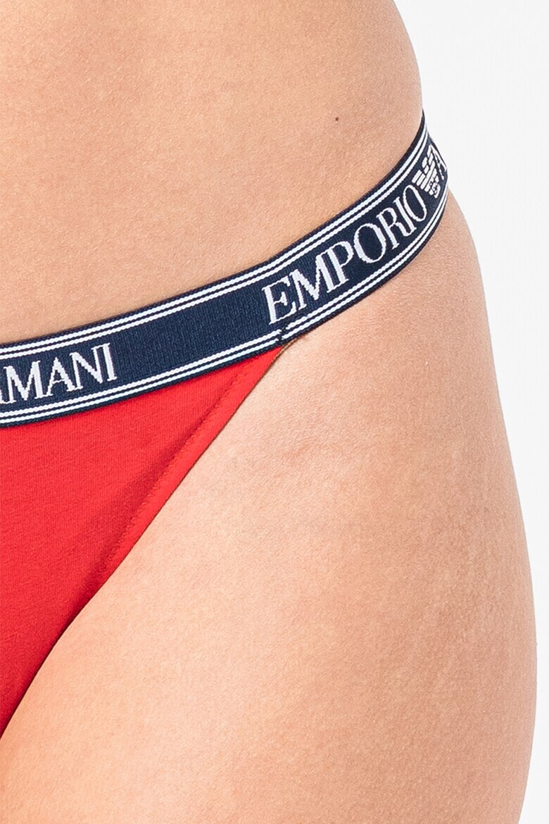 Emporio Armani Underwear Танга с лого на талията - 2 чифта - Pepit.bg