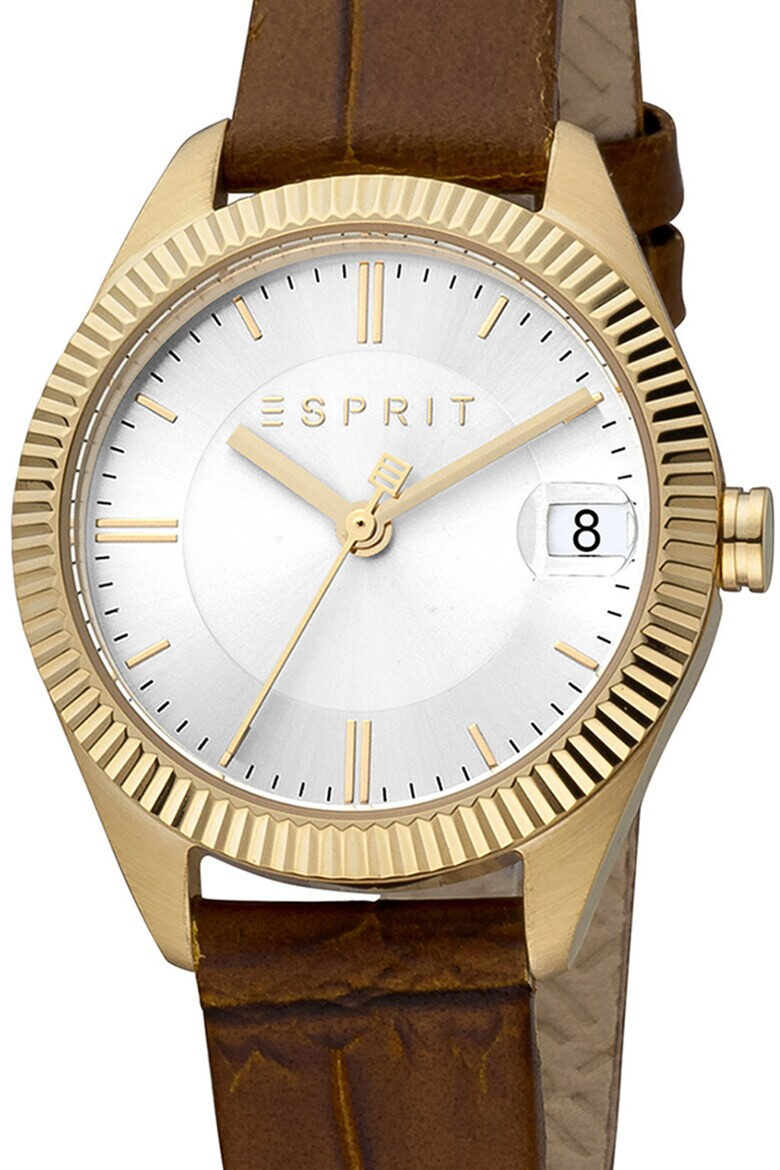 Esprit Аналогов часовник с кожена каишка - Pepit.bg