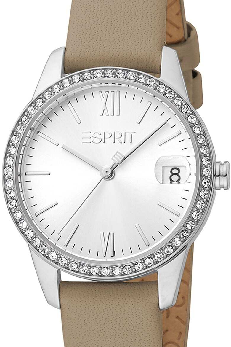 Esprit Часовник с кожена каишка - Pepit.bg