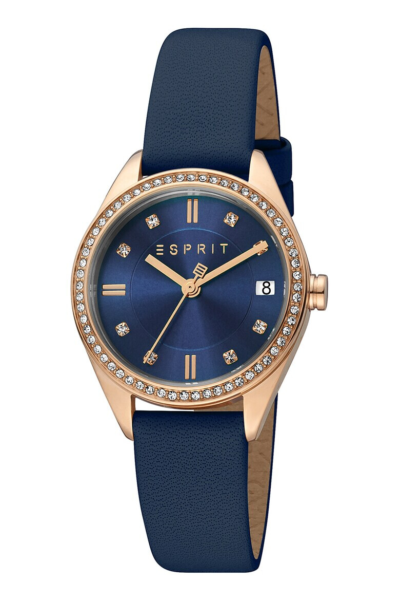 Esprit Часовник с кожена каишка - Pepit.bg