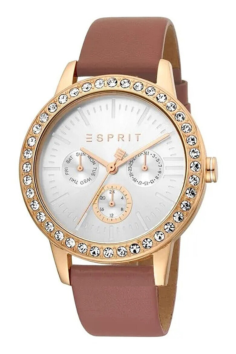 Esprit Часовник с кожена каишка - Pepit.bg