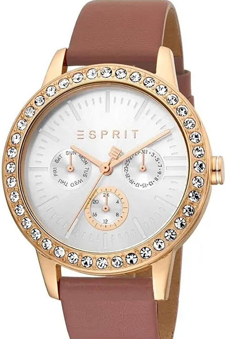 Esprit Часовник с кожена каишка - Pepit.bg