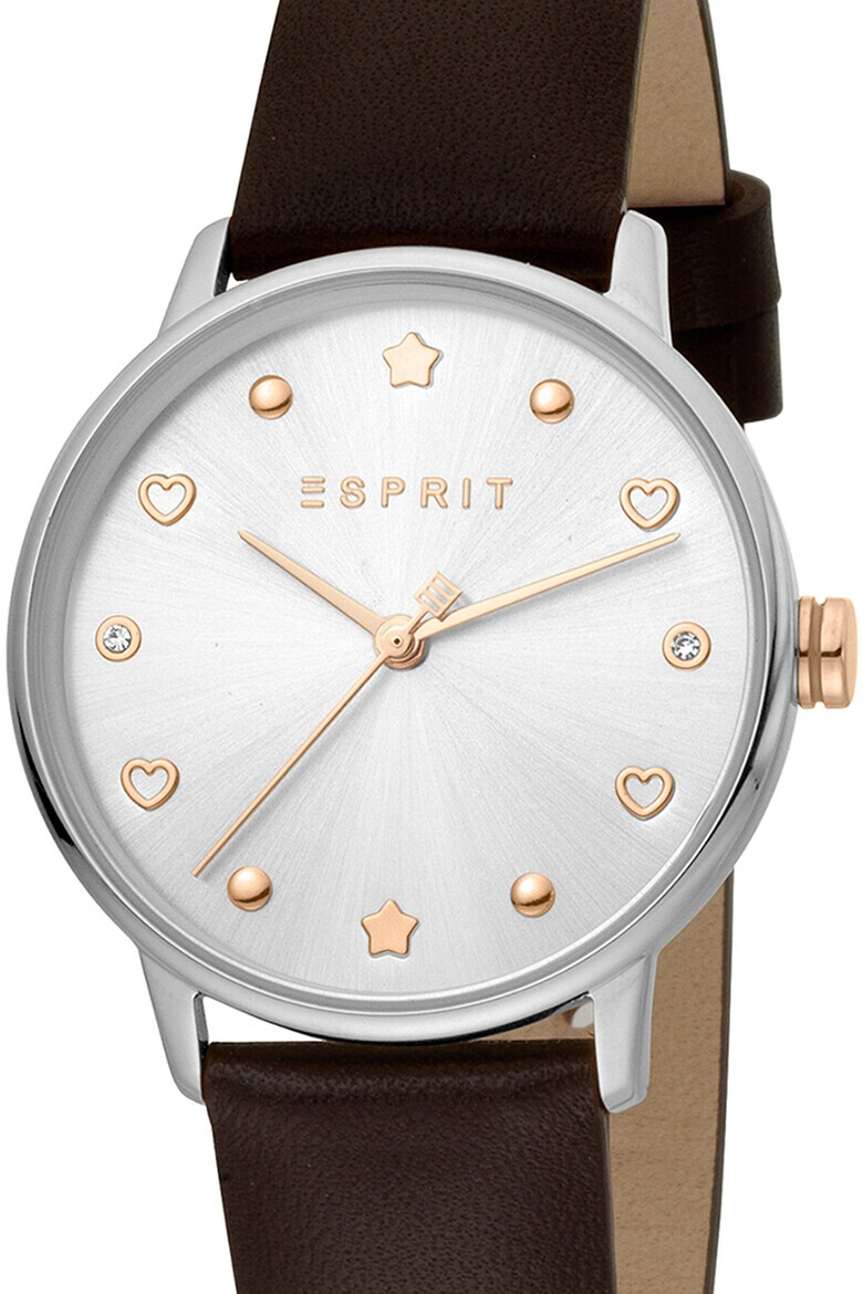 Esprit Часовник с кожена каишка - Pepit.bg